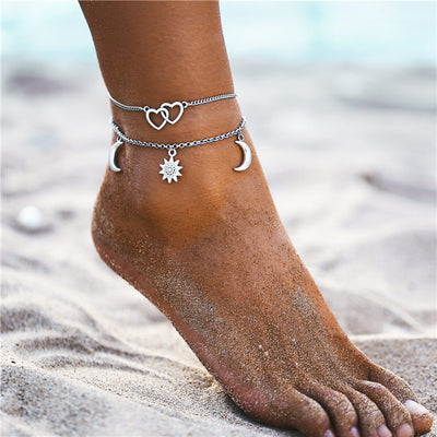Boho Silver Anklets For Women | Buy Silver Anklets for Women 