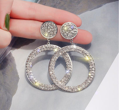 Buy Bold & Exaggerated Diamond Designer Circle Earrings