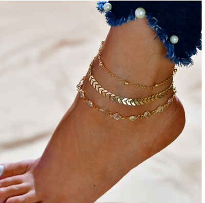 Bohemian Beads Cubic Anklet | Bohemian Beads Anklets for Women