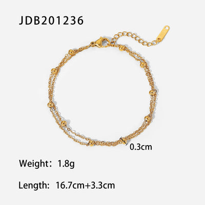Exquisite 18K Gold Bead Bracelet | Bracelet for Women