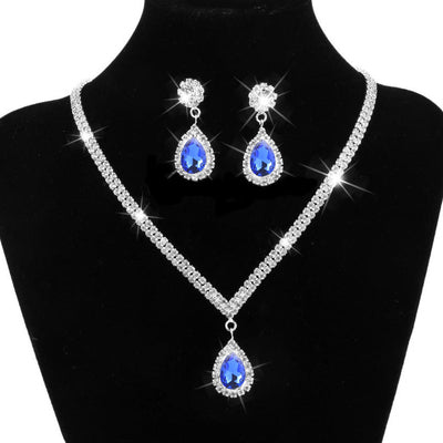 Bridal Jewelry Water Drop Set | Water Drop Necklace