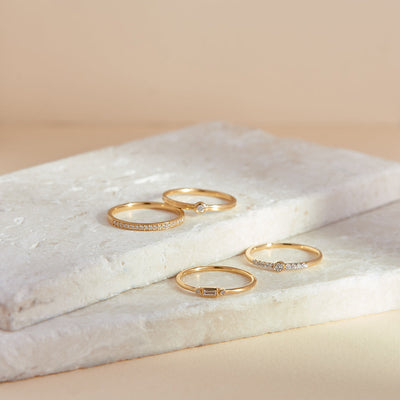 Yellow Gold Solitaire Diamond Engagement Ring