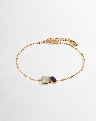 Toi Et Moi Blue Gemstone Bangle