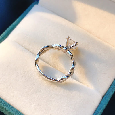 Silver Twisted Round Ring | Buy Silver Twist Ring Online