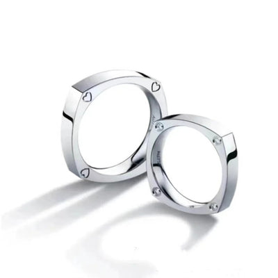 Couple Light Projection LOVE Simple Ring