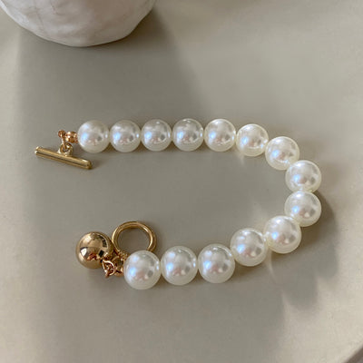 Gold Beads Pearl Bracelet | Buy Gold Pearl Bracelet Online