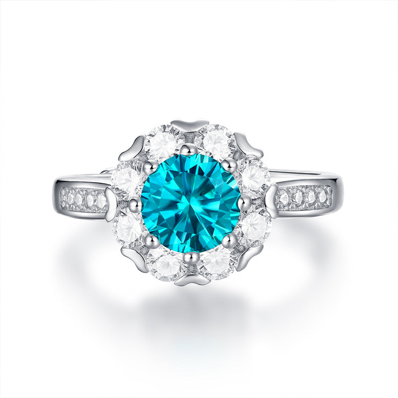 Silver Blue Ice Adventure Ring | Silver Ice Palace Ring