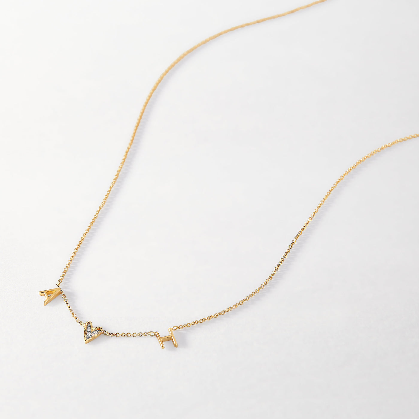 Heart-Shaped Diamond Pendant Necklace