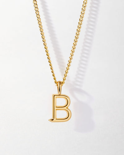 Personalized Curb Chain Necklace with Initial