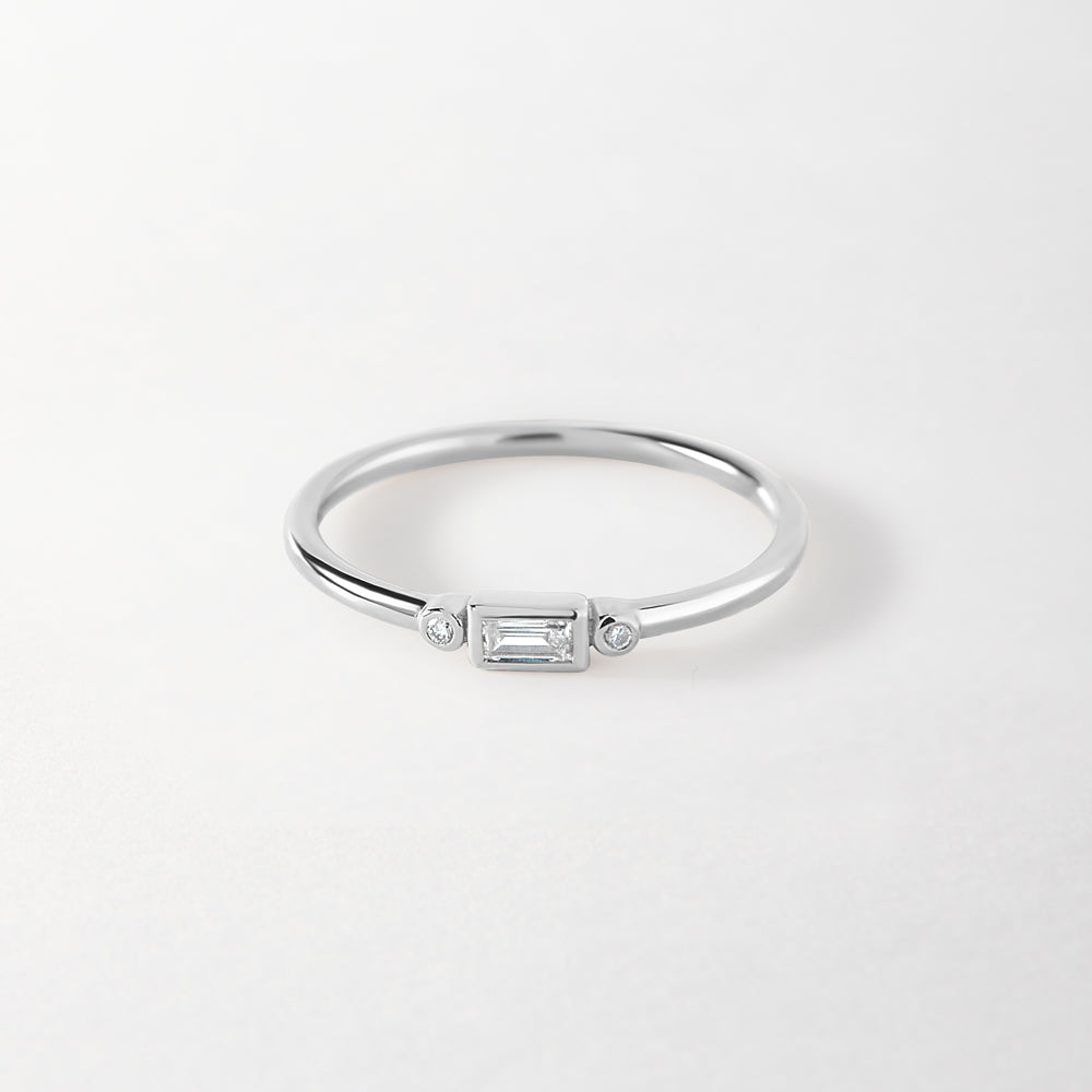 White Gold Baguette Diamond Ring