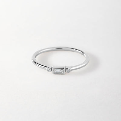 White Gold Baguette Diamond Ring