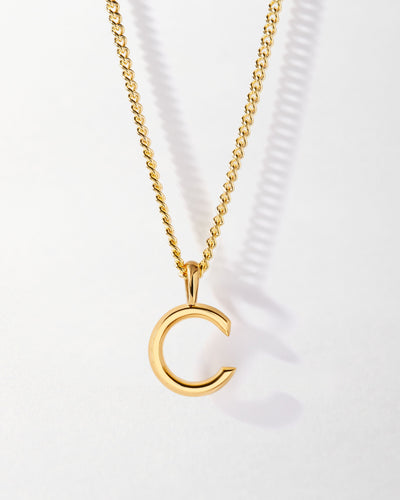 Personalized Curb Chain Necklace with Initial