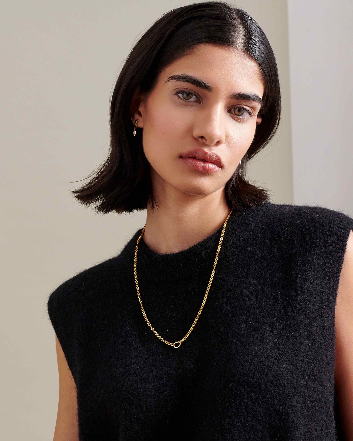 Gold Modular Chain Necklace by Charlotte Collins