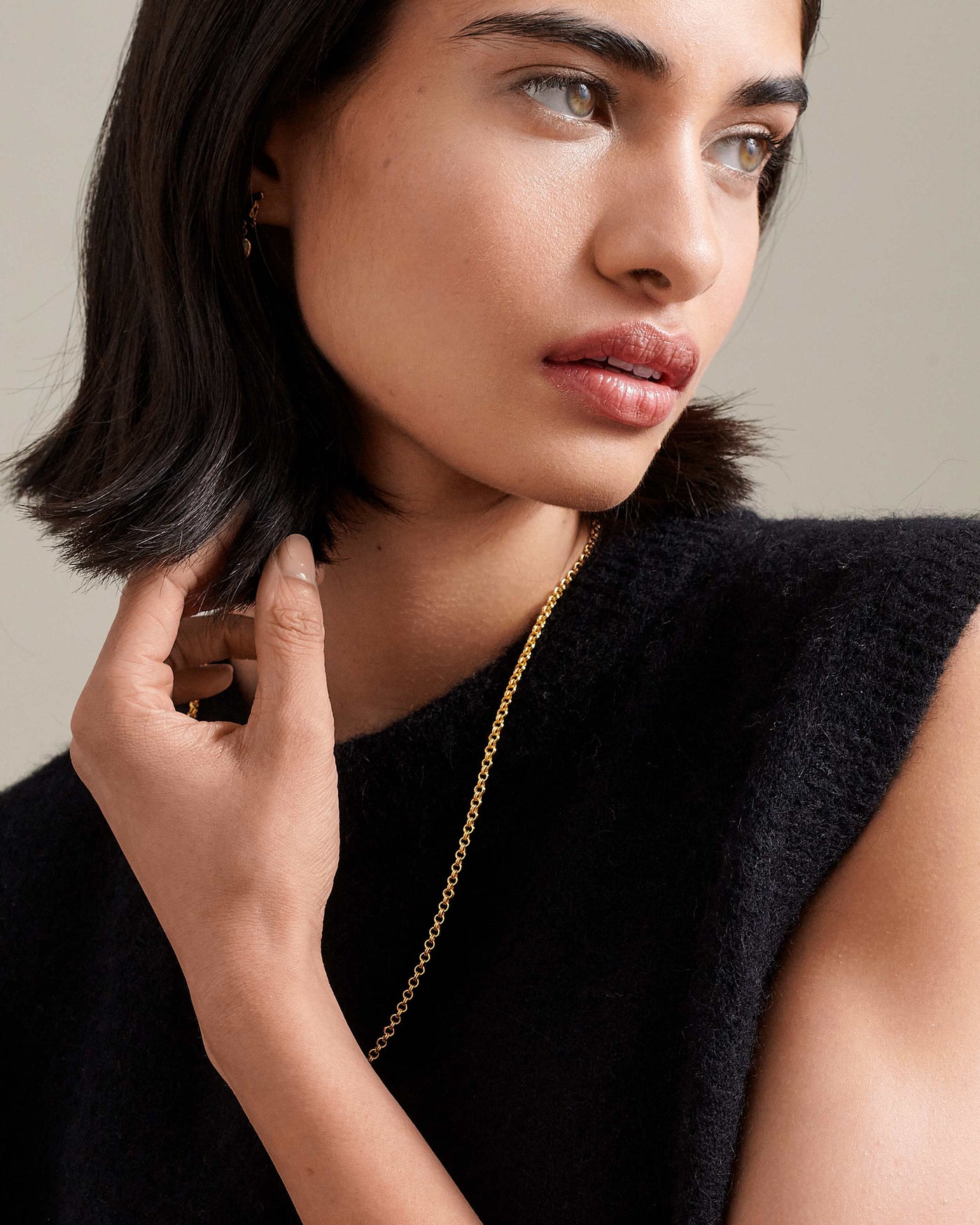 Gold Modular Chain Necklace by Charlotte Collins