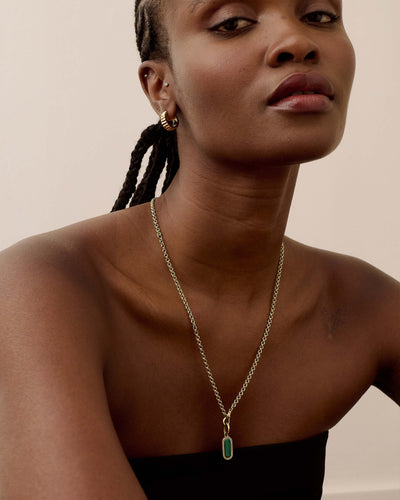 Charlotte Collins Adjustable Malachite Necklace