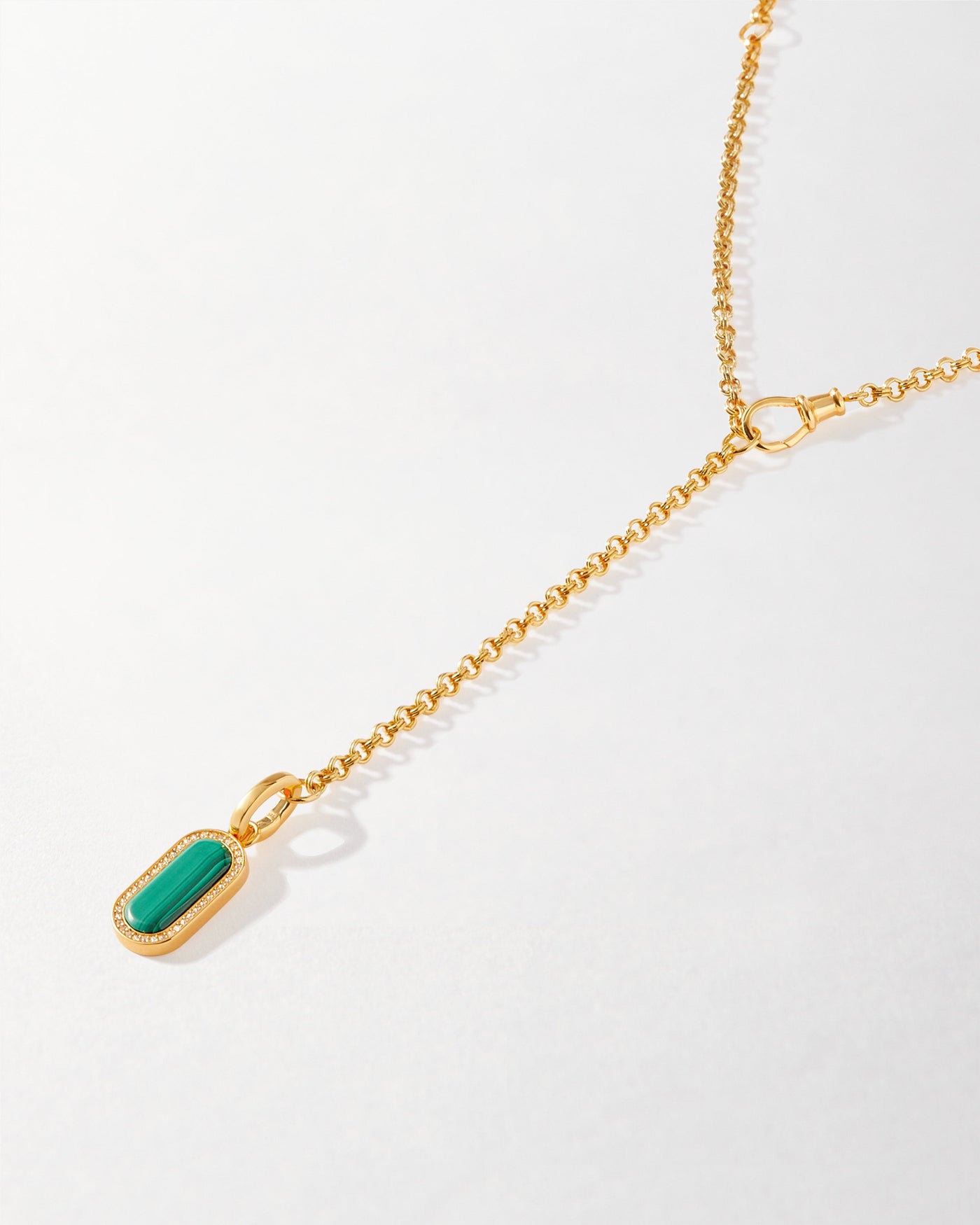 Charlotte Collins Adjustable Malachite Necklace