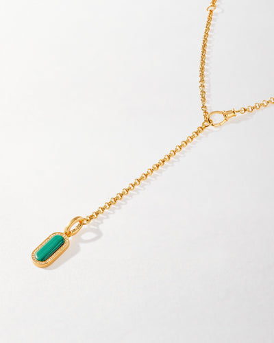 Charlotte Collins Adjustable Malachite Necklace