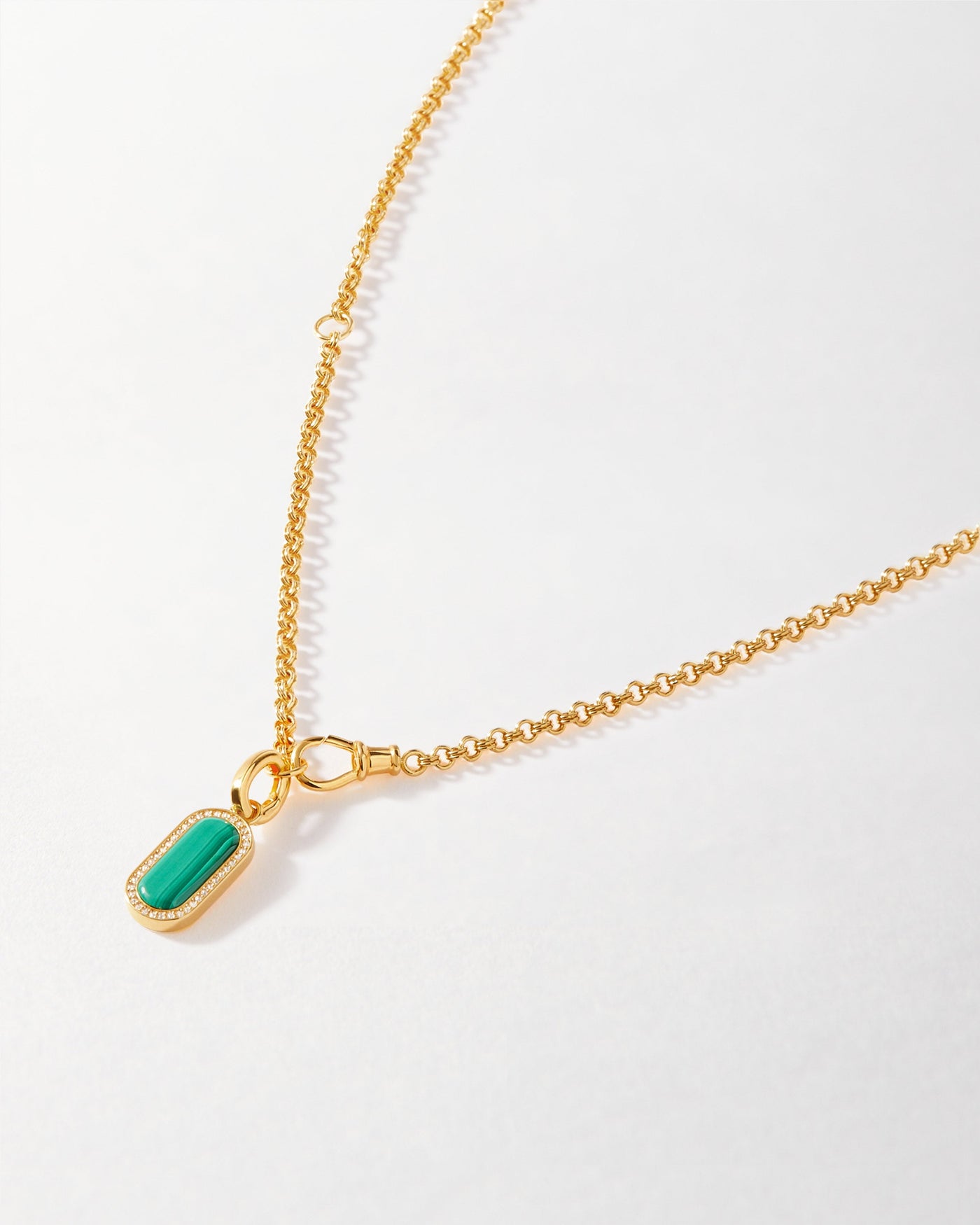 Charlotte Collins Adjustable Malachite Necklace