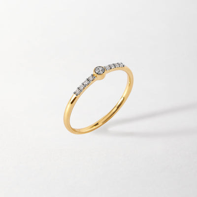 Yellow Gold Cluster Diamond Ring