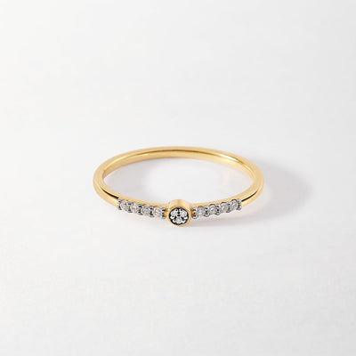 Yellow Gold Cluster Diamond Ring