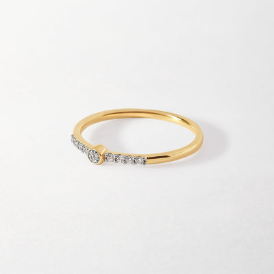 Yellow Gold Cluster Diamond Ring