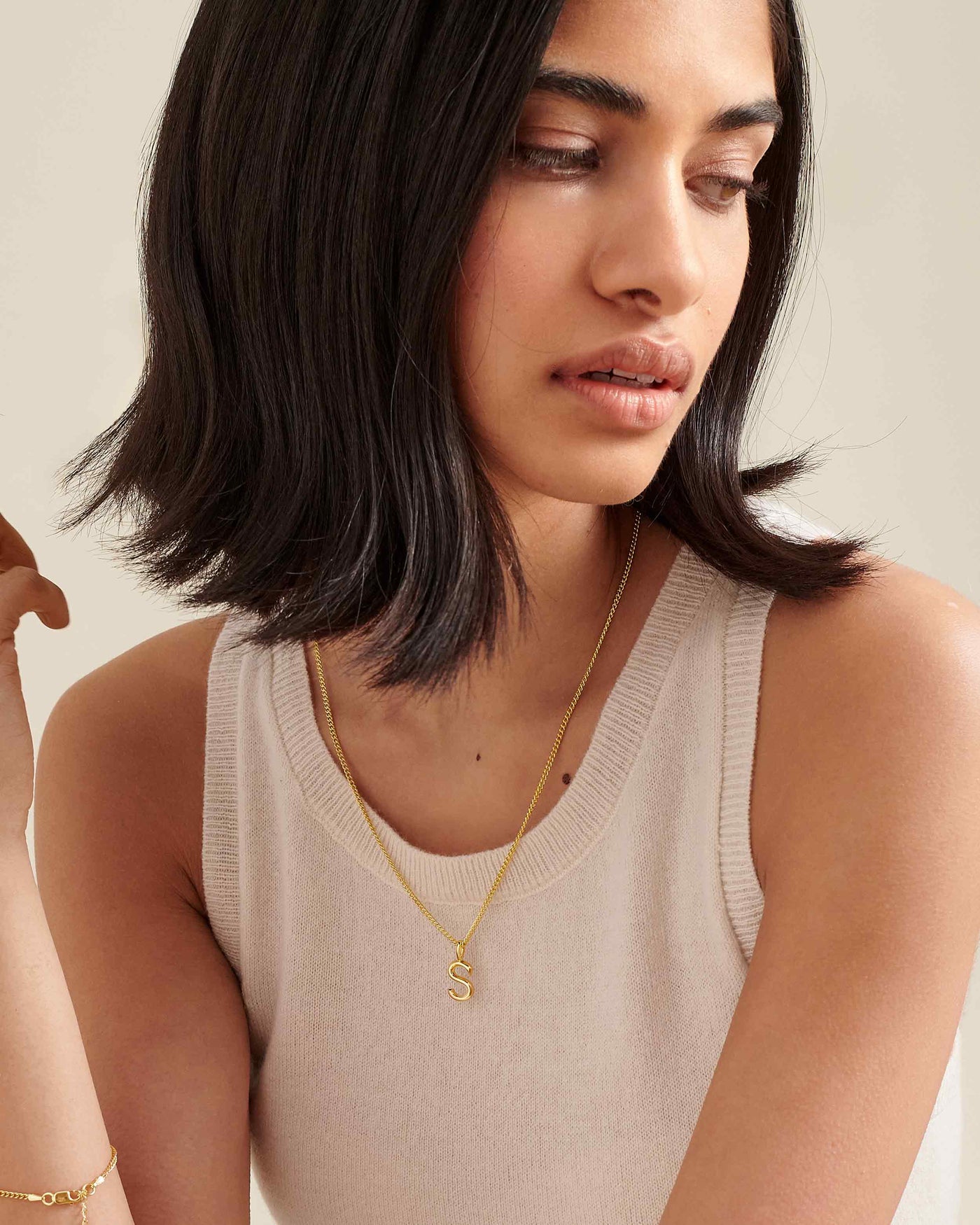 Personalized Curb Chain Necklace with Initial