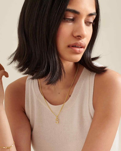 Personalized Curb Chain Necklace with Initial