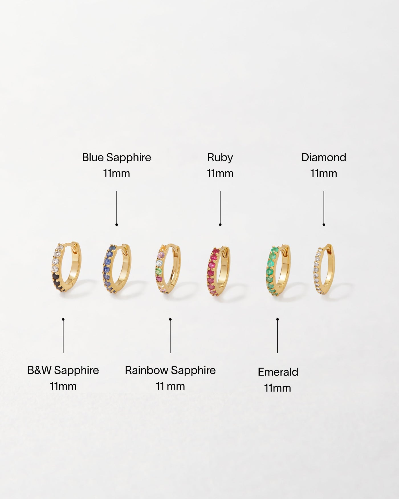 Colorful Rainbow Huggie Earrings Collection