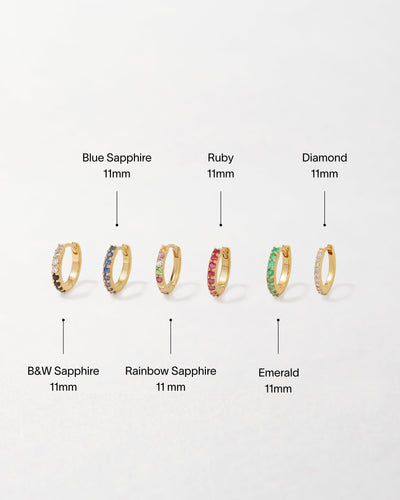 Colorful Rainbow Huggie Earrings Collection