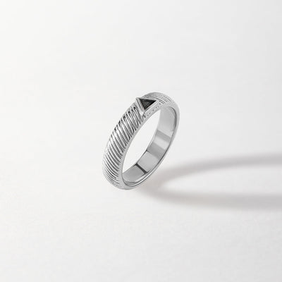 Silver Fire Sapphire Ring