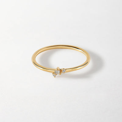 Yellow Gold Floating Diamond Ring