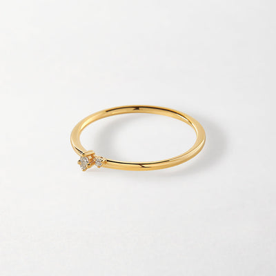 Yellow Gold Floating Diamond Ring
