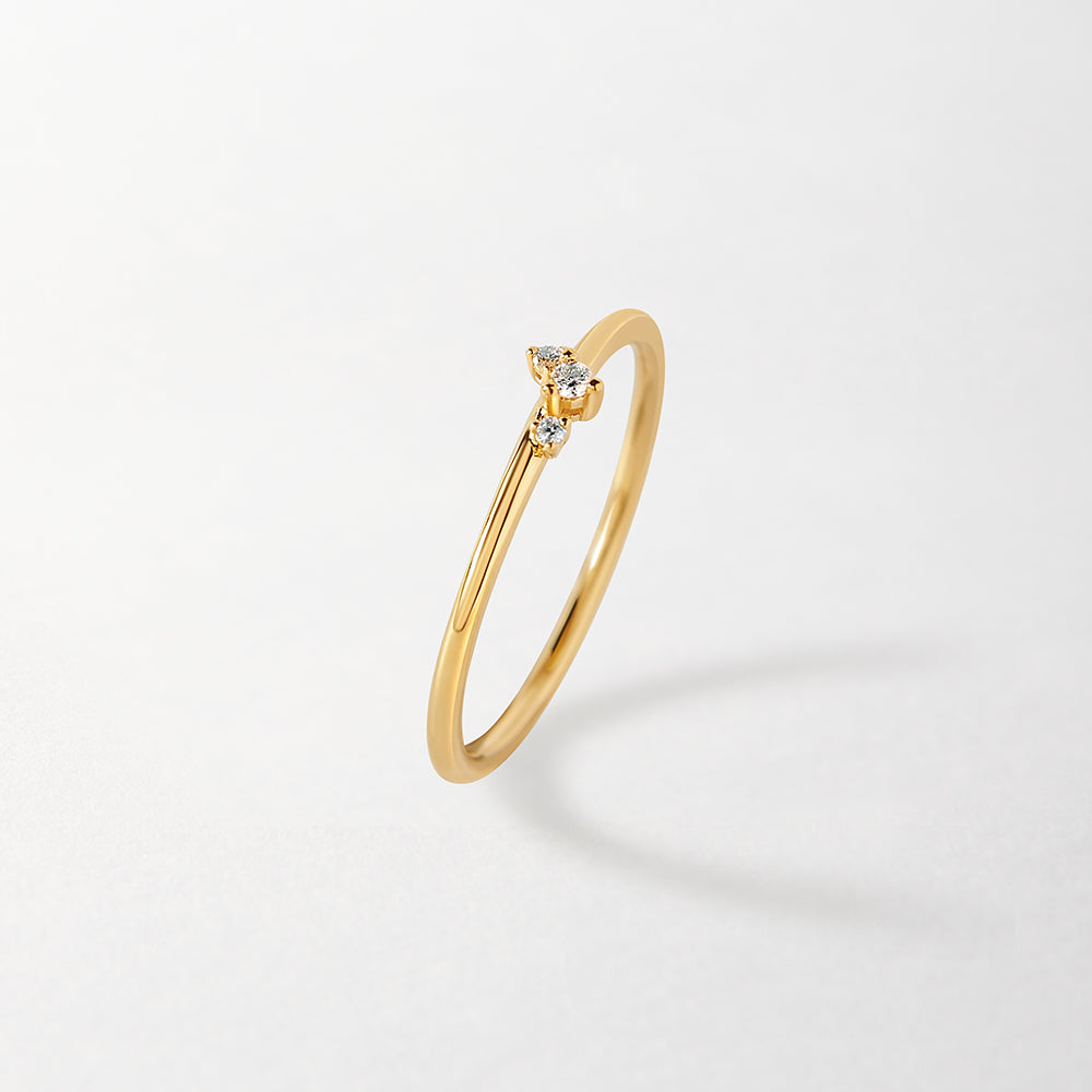 Yellow Gold Floating Diamond Ring