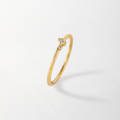 Yellow Gold Floating Diamond Ring