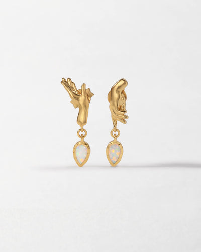 Opal Earrings by Hand in Hand