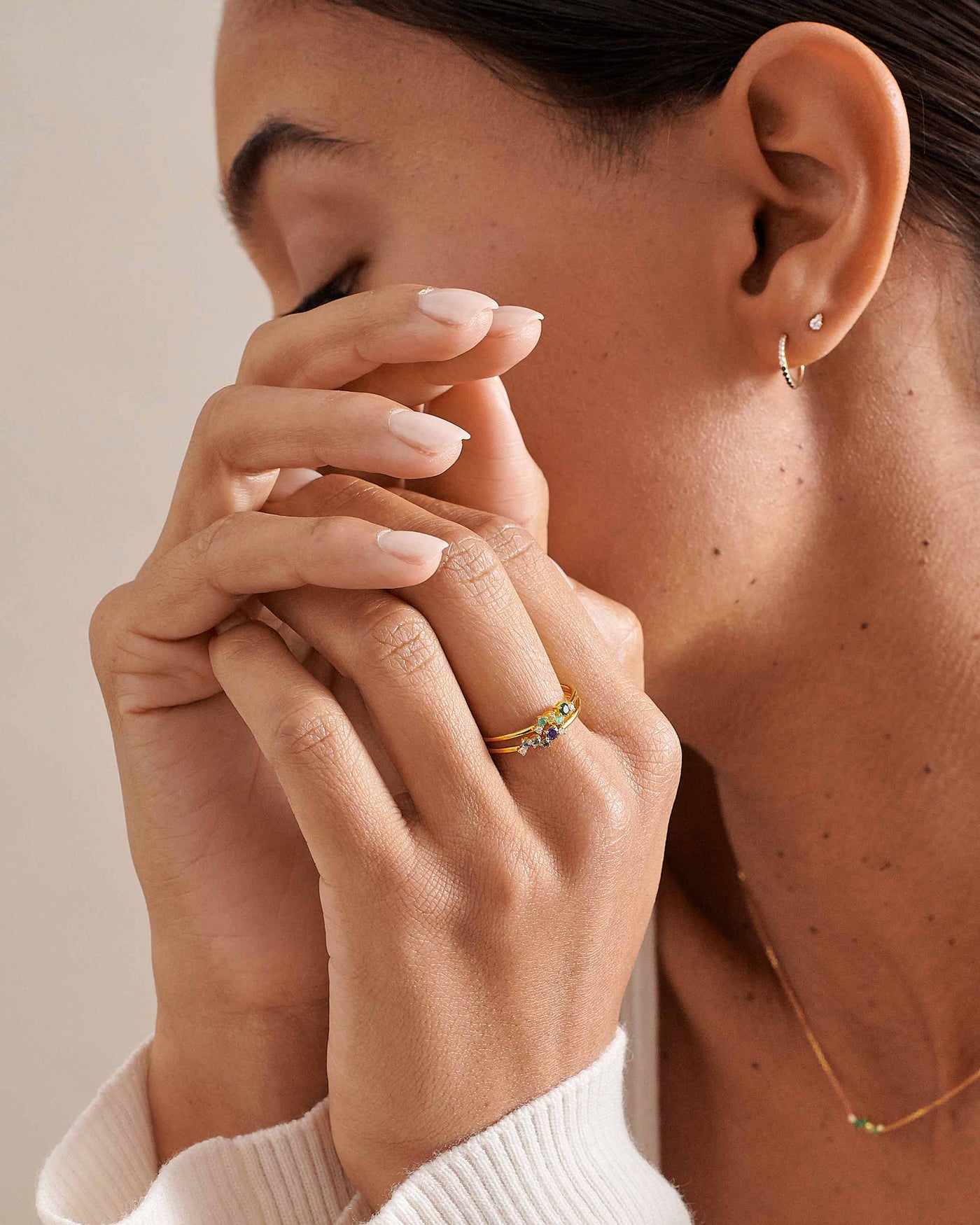 Emerald Ray Intuition Ring