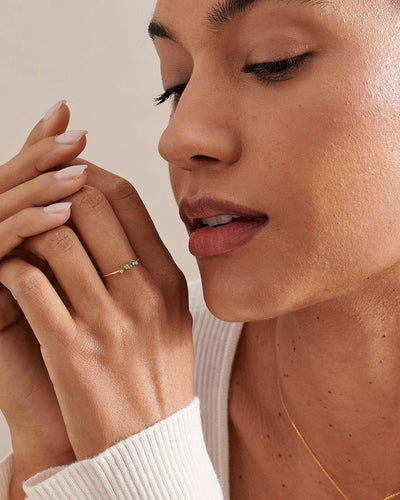 Emerald Ray Intuition Ring