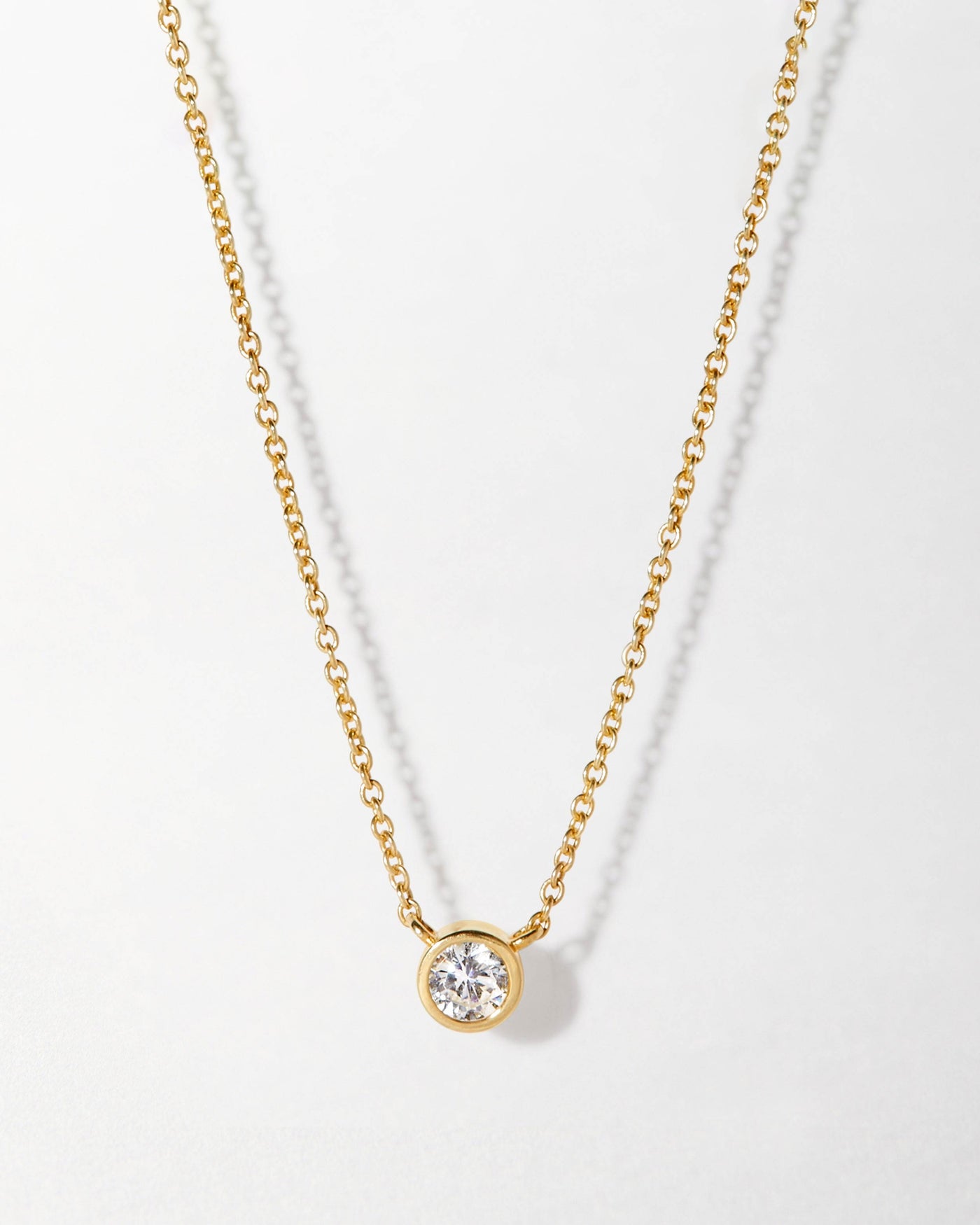 Statement Solitaire Diamond Pendant Necklace