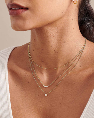 Statement Solitaire Diamond Pendant Necklace