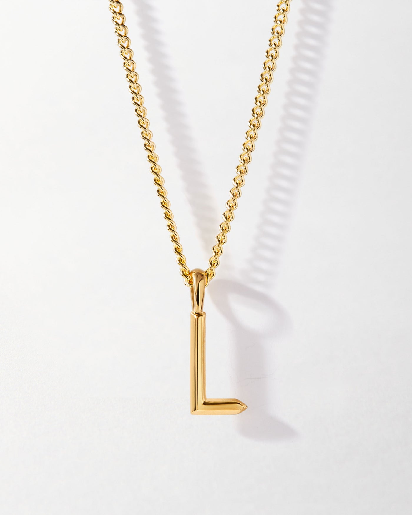 Personalized Curb Chain Necklace with Initial