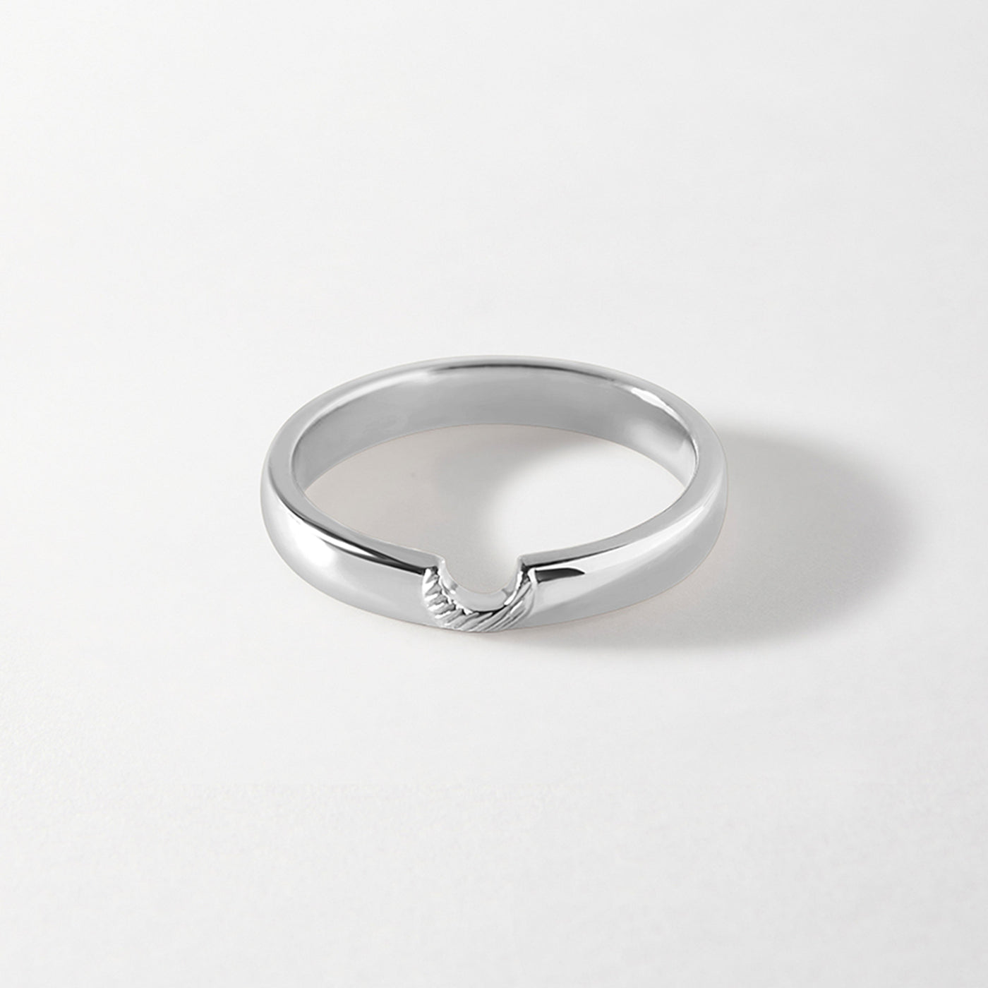 Silver Liberty Crescent Ring