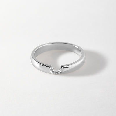 Silver Liberty Crescent Ring