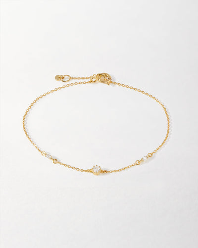 Solitaire Marquise Diamond Station Bracelet