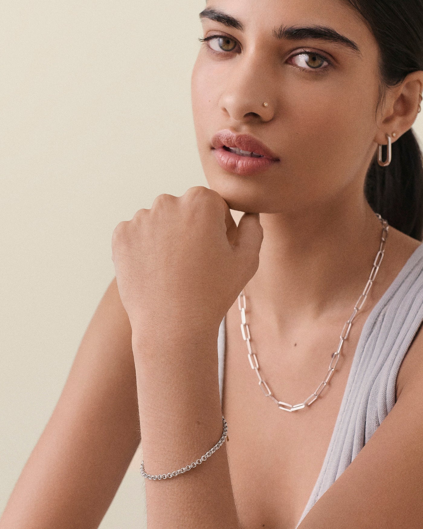 Silver Mini Rolo Bracelet