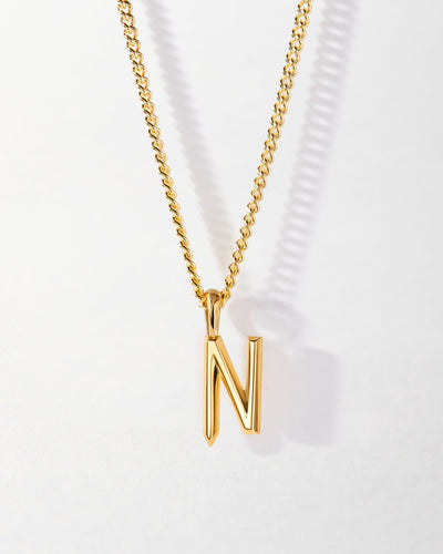 Personalized Curb Chain Necklace with Initial
