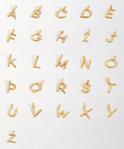 Gold Double Initial Pendant Necklace
