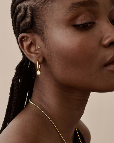 October Birthstone Opal Drop Earrings