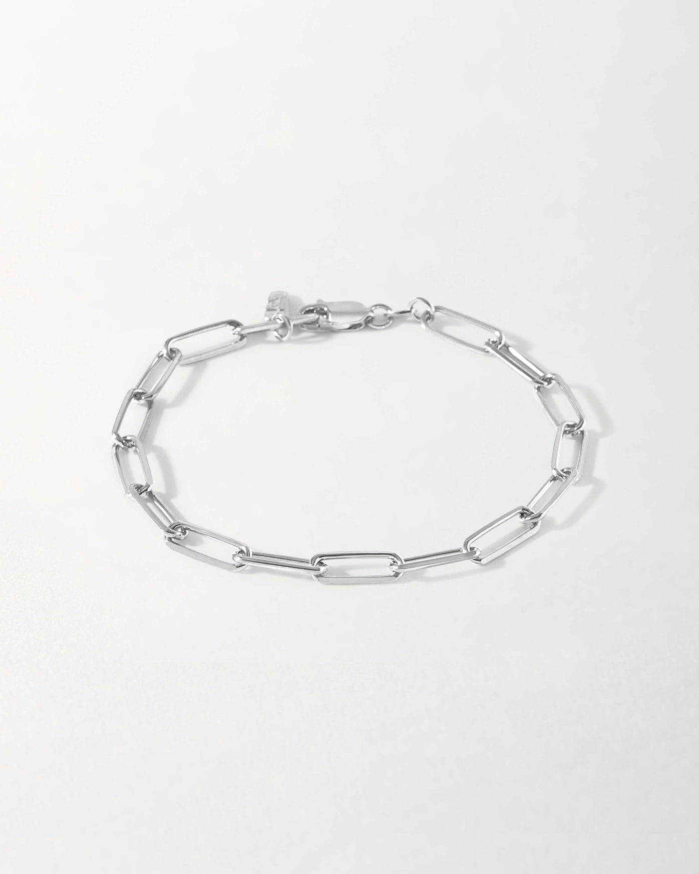 Silver Paperclip Chain Bracelet