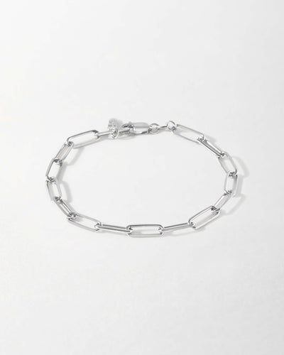 Silver Paperclip Chain Bracelet