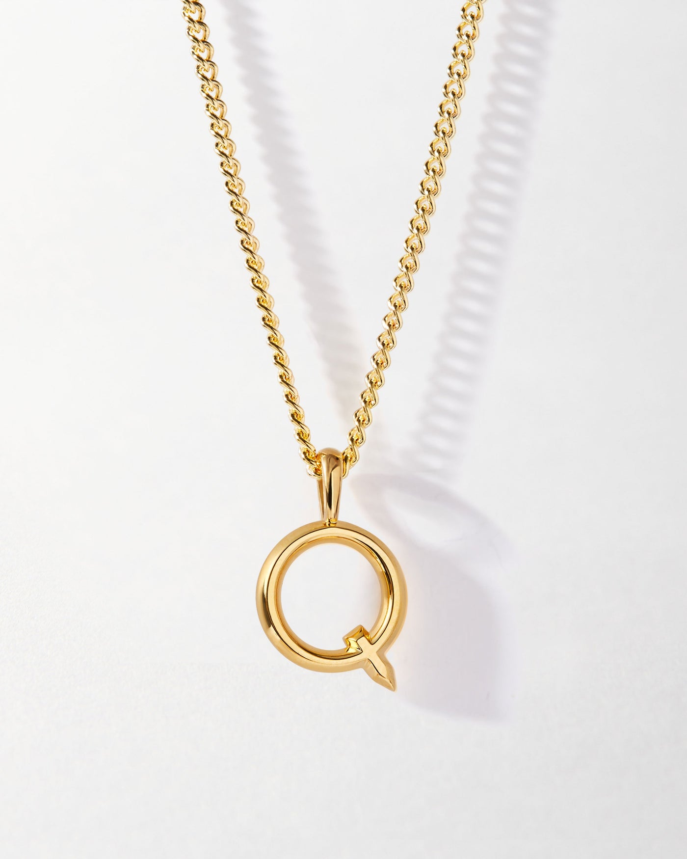 Personalized Curb Chain Necklace with Initial